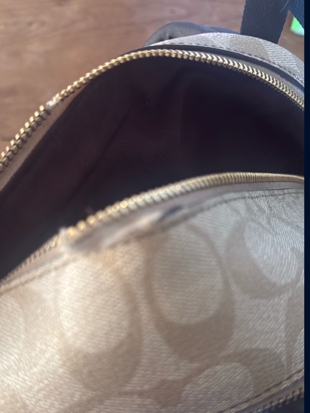 Coach Pink Trim Signature Canvas Mini Backpack - Picture 2 of 5